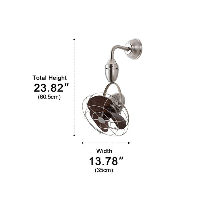 Whisper-Quiet 6-Speed Reversible Ceiling Fan, Rustic Modern Oscillating Swing, Remote Control, Multi-Mount for Living Room/Bedroom