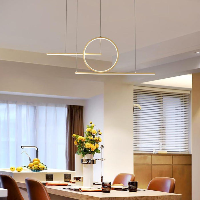 Circle Linear Design LED Modern Chandelier Hanging Ceiling Lights