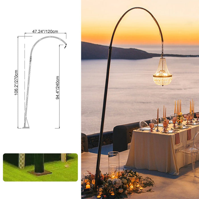 Crystal Chandelier Set - Outdoor Wedding Lighting - Luxury Standing Lamp - Waterproof Event Decor