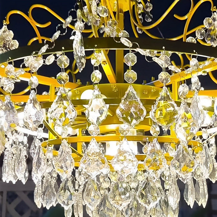 Outdoor Crystal Chandeliers - Luxury Waterproof Wedding Lighting - Event Decor
