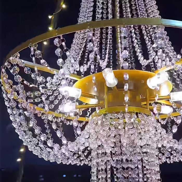 Outdoor Crystal Chandeliers - Luxury Waterproof Wedding Lighting - Event Decor