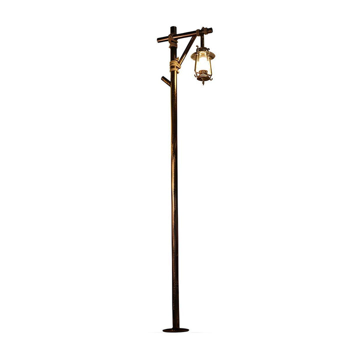 Vintage Lantern Outdoor Street Pole Lights - Waterproof Western Style - Set of 4 - Garden Pathway Driveway Lighting