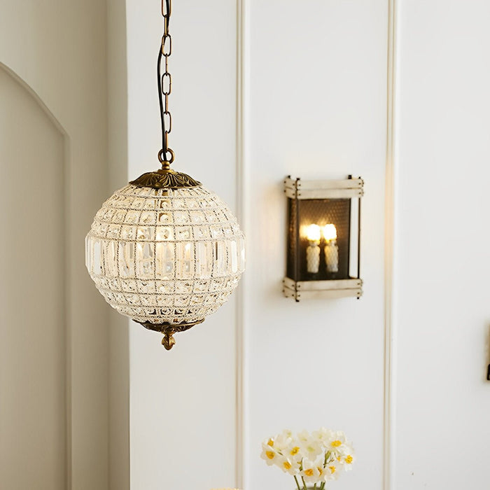 Crystal Chandelier Light - Shining Morocco Ball Design - Luxury Vintage Ceiling Pendant