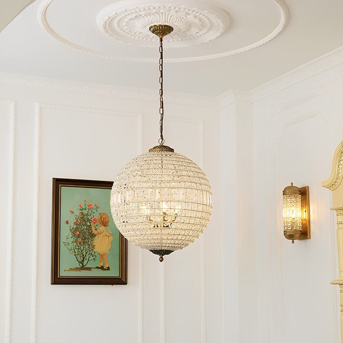 Crystal Chandelier Light - Shining Morocco Ball Design - Luxury Vintage Ceiling Pendant