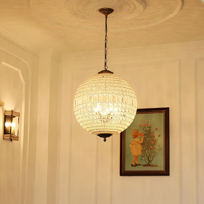 Crystal Chandelier Light - Shining Morocco Ball Design - Luxury Vintage Ceiling Pendant