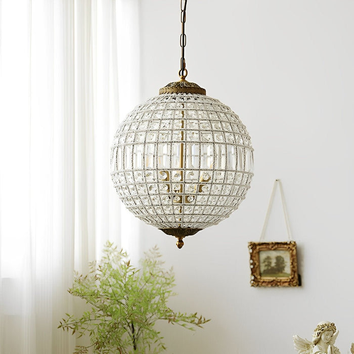 Crystal Chandelier Light - Shining Morocco Ball Design - Luxury Vintage Ceiling Pendant
