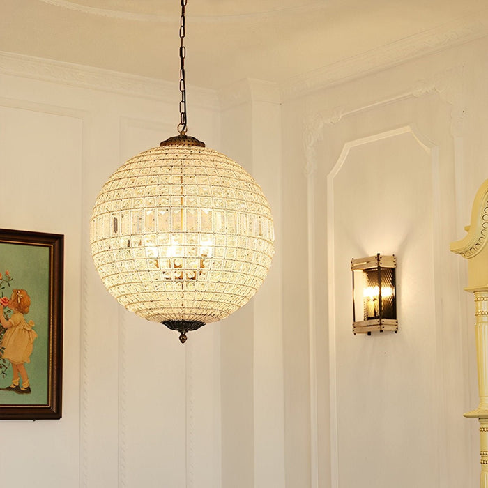 Crystal Chandelier Light - Shining Morocco Ball Design - Luxury Vintage Ceiling Pendant