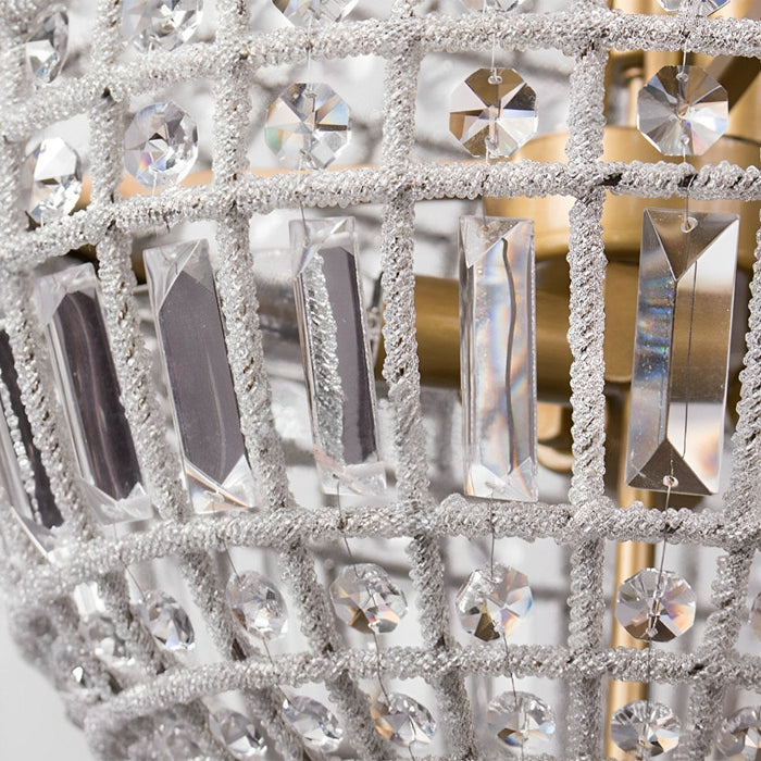 Chandelier Light - Retro Luxury Crystal Hanging Pendant for Dining Room, Living Room