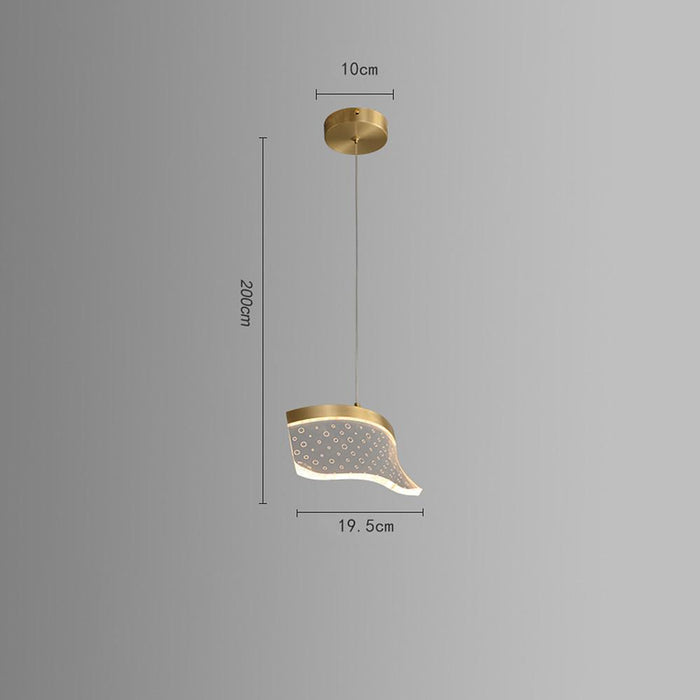 Uneven Copper Acrylic Pendant Lights for Kitchen Island Unique Pendant Light