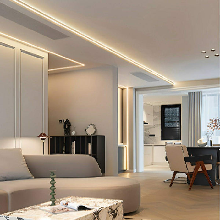Recessed COB LED Linear Light, Flexible Slim Profile, DC 24V, High CRI, Indoor Accent/Cove Lighting