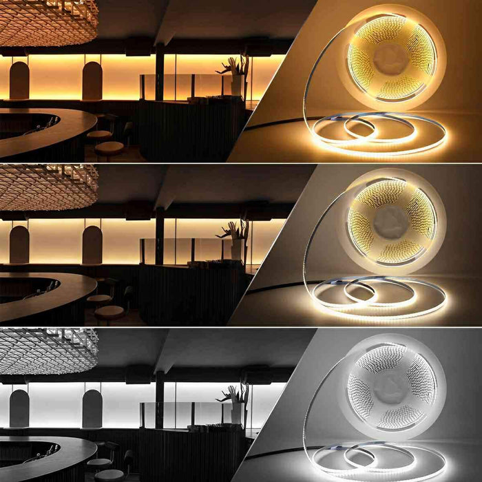 Recessed COB LED Linear Light, Flexible Slim Profile, DC 24V, High CRI, Indoor Accent/Cove Lighting