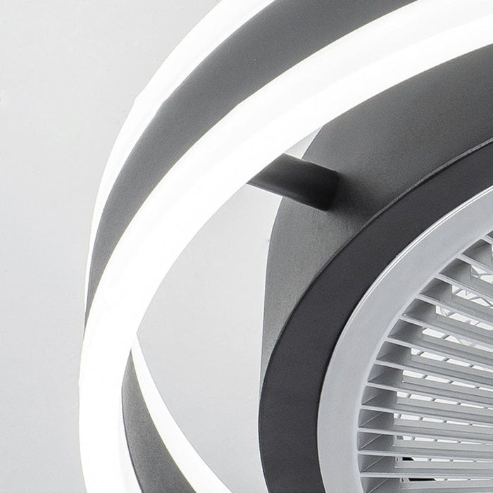 Round Dimming LED Modern Inverter Bladeless Ceiling Fan with Lights
