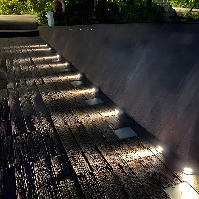 Solar Deck Stair Lights - LED Outdoor Step Lighting - Pathway Sconces - Landscape Illumination