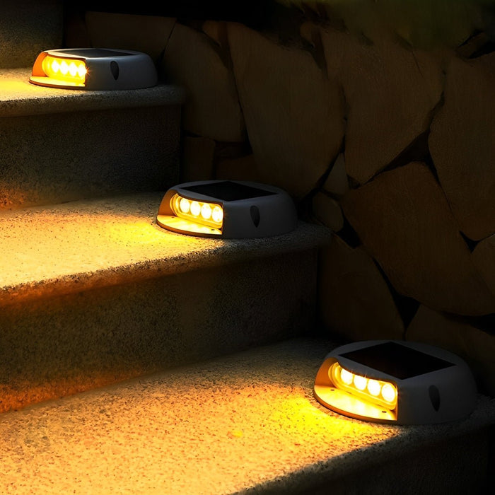 Solar Deck Stair Lights - LED Outdoor Step Lighting - Pathway Sconces - Landscape Illumination