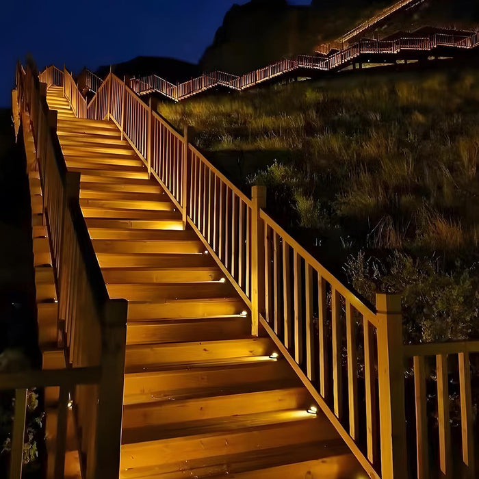 Solar Deck Stair Lights - LED Outdoor Step Lighting - Pathway Sconces - Landscape Illumination
