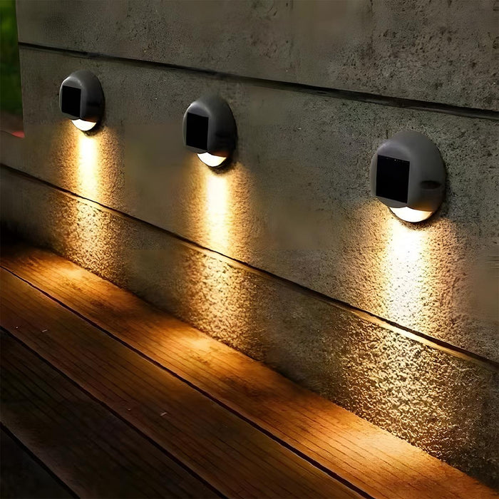 Solar Deck Stair Lights - LED Outdoor Step Lighting - Pathway Sconces - Landscape Illumination