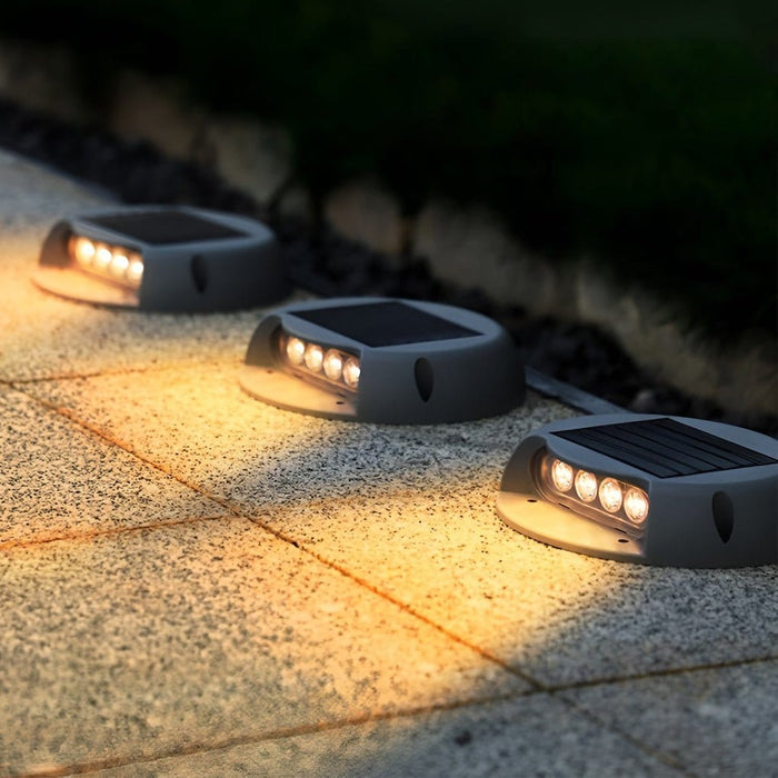 Solar Deck Stair Lights LED Outdoor Step Lights Stairway Sconces Landscape Lighting