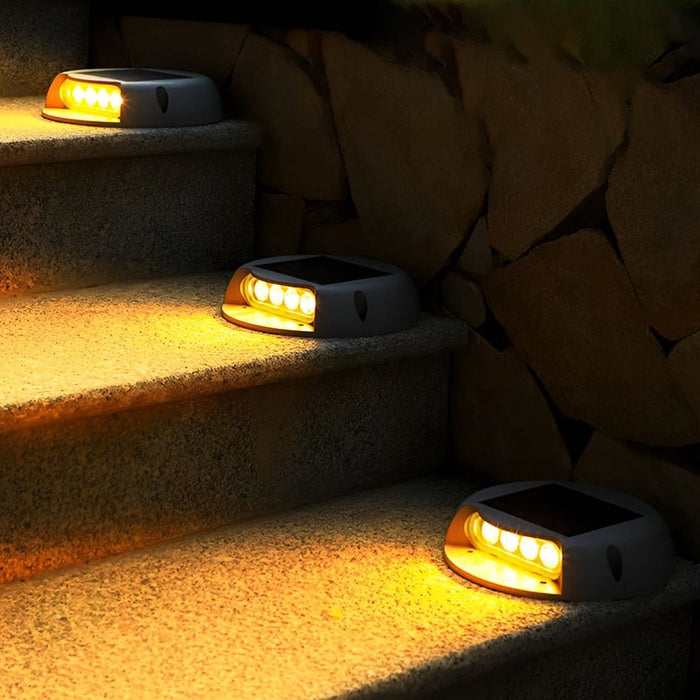 Solar Deck Stair Lights LED Outdoor Step Lights Stairway Sconces Landscape Lighting