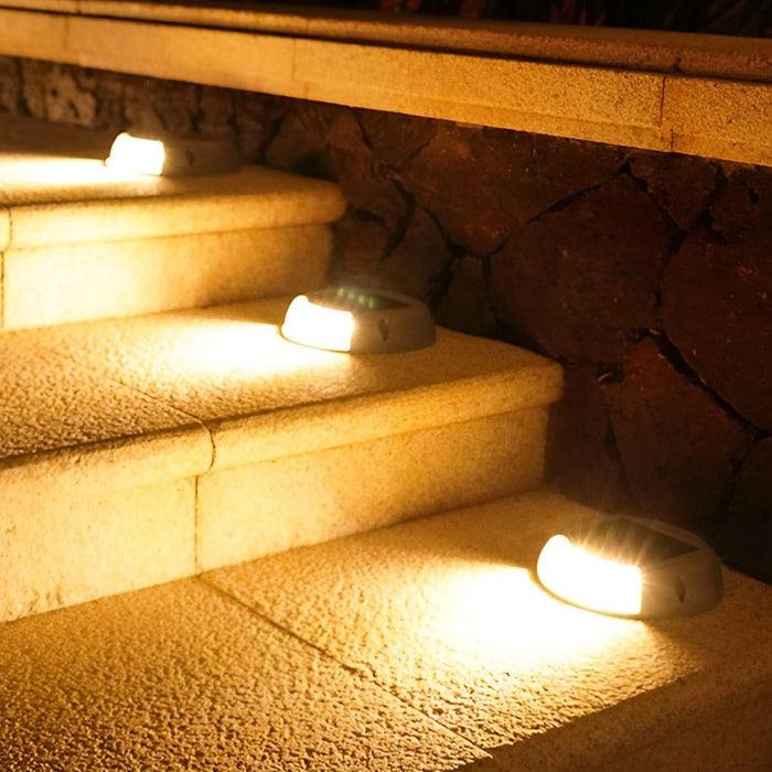 Solar Deck Stair Lights LED Outdoor Step Lights Stairway Sconces Landscape Lighting