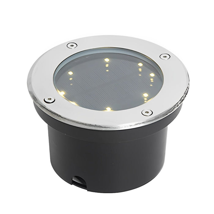 Solar LED In-Ground Lights - Waterproof Outdoor Path Lamp, Circular Shape, Automatic Illumination