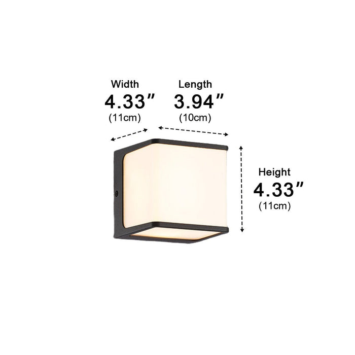 Solar Motion Sensor Geometric Outdoor LED Porch Wall Light - Waterproof Exterior Illumination for Modern Homes