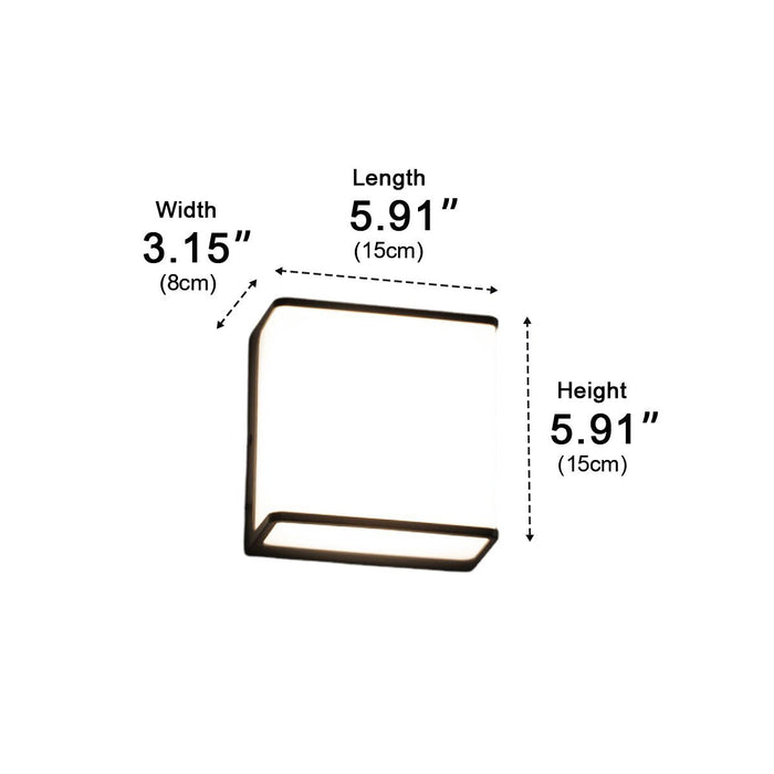 Solar Motion Sensor Geometric Outdoor LED Porch Wall Light - Waterproof Exterior Illumination for Modern Homes