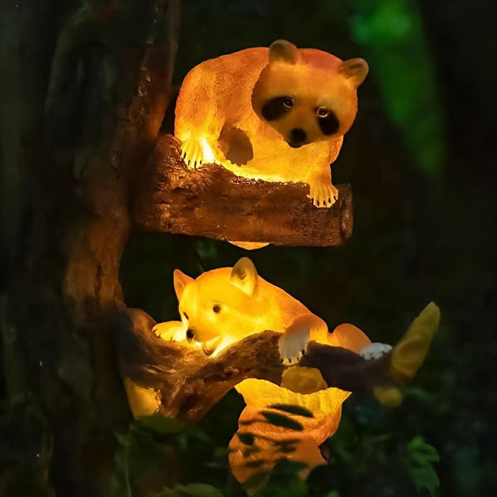 Solar Outdoor Animal LED Hanging Light - Waterproof Tree Decor, Garden Pathway Accent