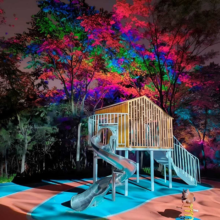 Outdoor Waterproof RGB LED Spot Light - Solar Powered Landscape Tree Lighting, Color Changing Accent