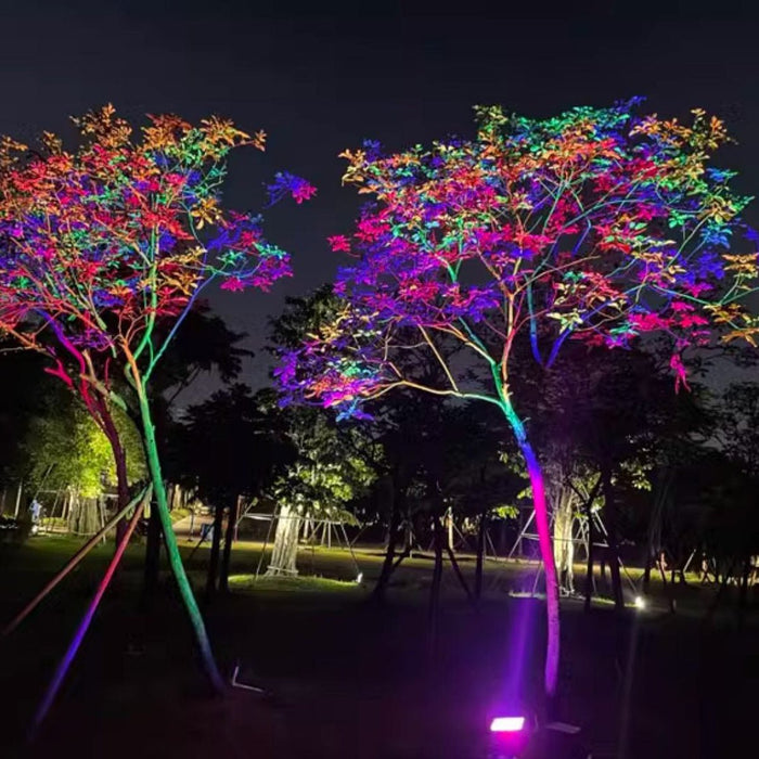 Outdoor Waterproof RGB LED Spot Light - Solar Powered Landscape Tree Lighting, Color Changing Accent