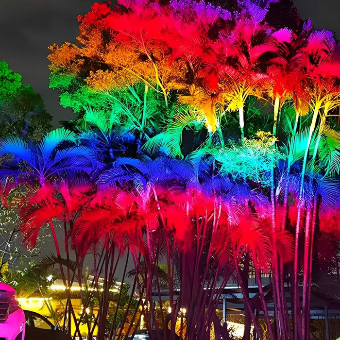 Outdoor Waterproof RGB LED Spot Light - Solar Powered Landscape Tree Lighting, Color Changing Accent