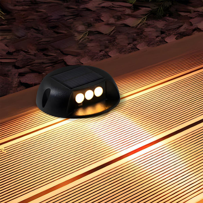 Solar Outdoor RGB LED Step Deck Lights - Waterproof / Automatic Dusk-to-Dawn / Easy Install