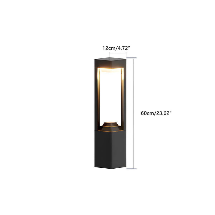 Rectangular LED Outdoor Landscape Lighting - Solar Powered / Column Light, Pathway, Garden