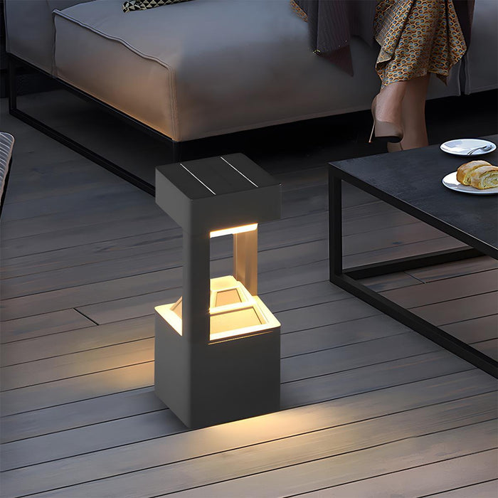 Rectangular LED Outdoor Landscape Lighting - Solar Powered / Column Light, Pathway, Garden