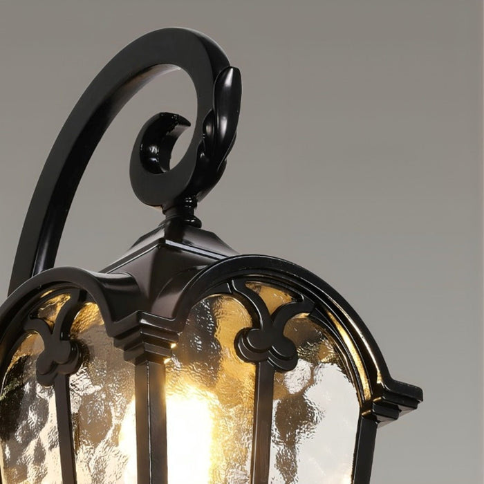 Solar Dusk to Dawn Outdoor LED Wall Sconce, Rustic Waterproof Porch/Yard Light