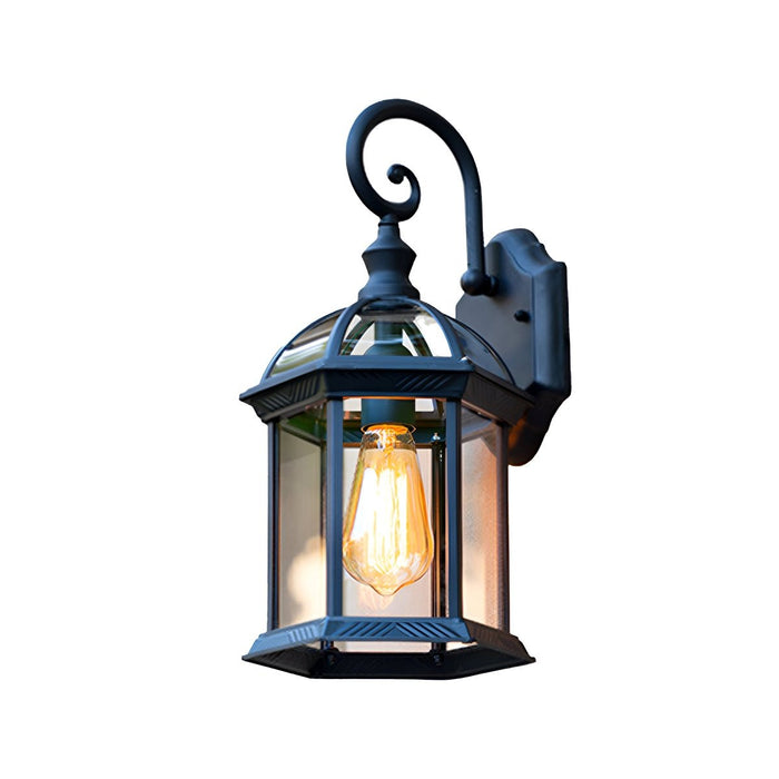 Solar Dusk to Dawn Wall Sconce, IP56 Waterproof Outdoor LED Porch/Patio/Gazebo Light, Rustic Farmhouse Exterior Lantern