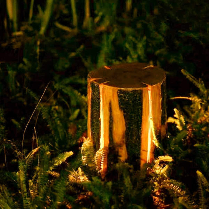 Solar Tree Stump LED Landscape Light, Waterproof Outdoor Garden/Yard/Patio, Warm White IP65