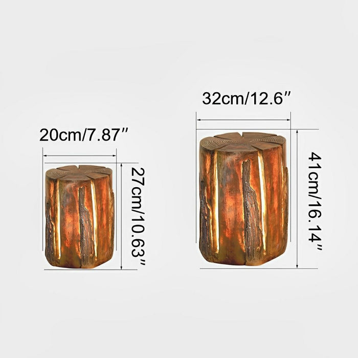 Solar Tree Stump LED Landscape Light, Waterproof Outdoor Garden/Yard/Patio, Warm White IP65