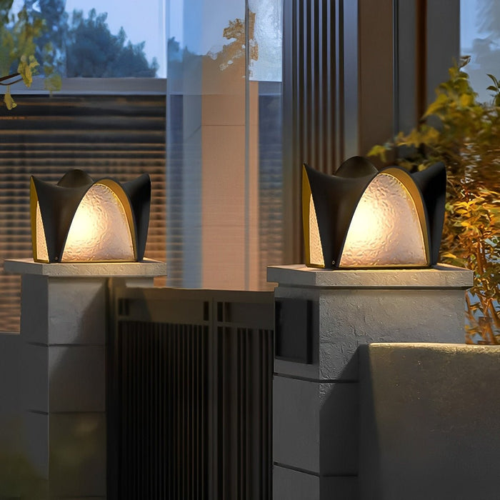 Outdoor Post Light - Waterproof Black LED, Solar Powered for Garden, Patio, Pathway