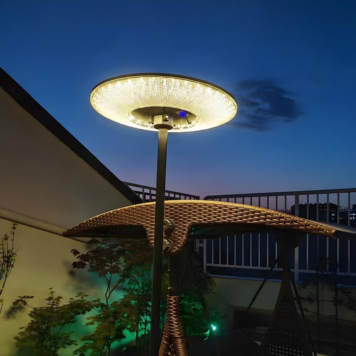 Solar Waterproof Dish Moving / Lifting Outdoor LED Floor Lamp, Street Post Light Column