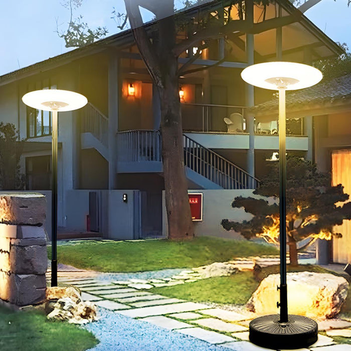 Solar Waterproof Dish Moving / Lifting Outdoor LED Floor Lamp, Street Post Light Column