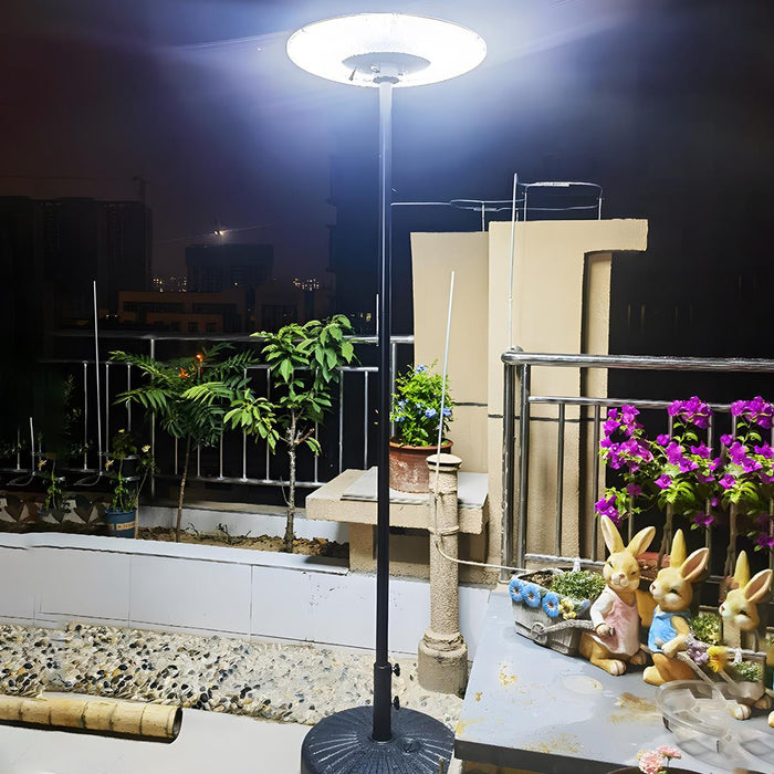 Solar Waterproof Dish Moving / Lifting Outdoor LED Floor Lamp, Street Post Light Column