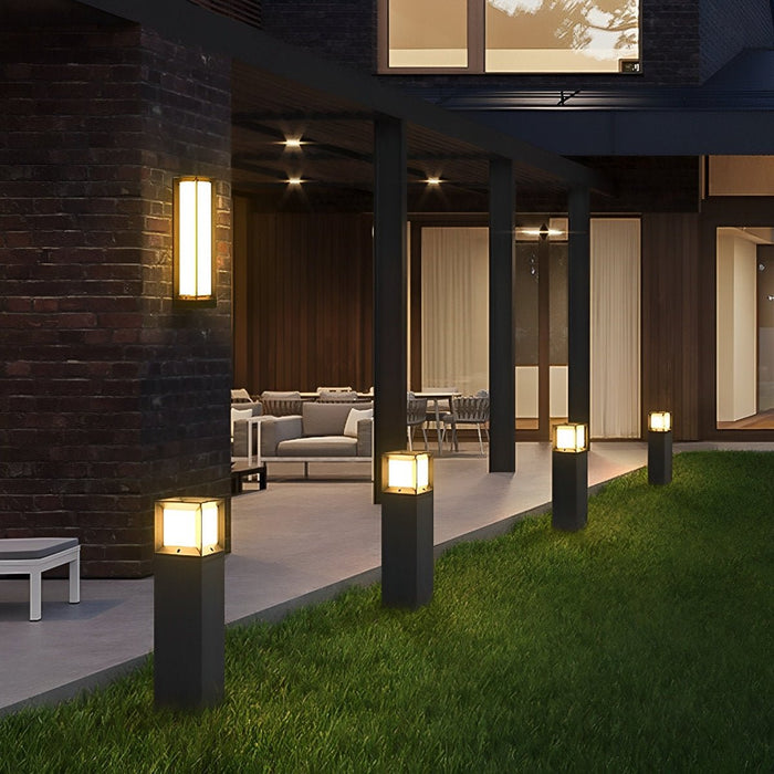 Outdoor High Pole Post Lights - Waterproof Decorative Pathway Lighting, Villa Courtyard - Hardwired Landscape Illumination