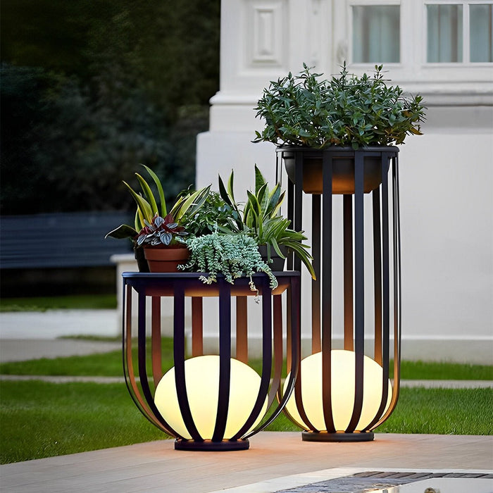 Solar Pathway Light, Waterproof Garden Decor, Hollow Flower Stand, LED Landscape Accent for Patio/Yard