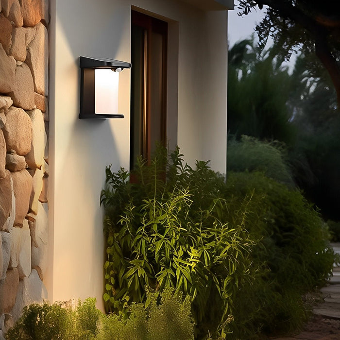 Solar Waterproof LED Motion Sensor Outdoor Wall Sconces - Modern Minimalist Design, Energy Efficient, Weatherproof