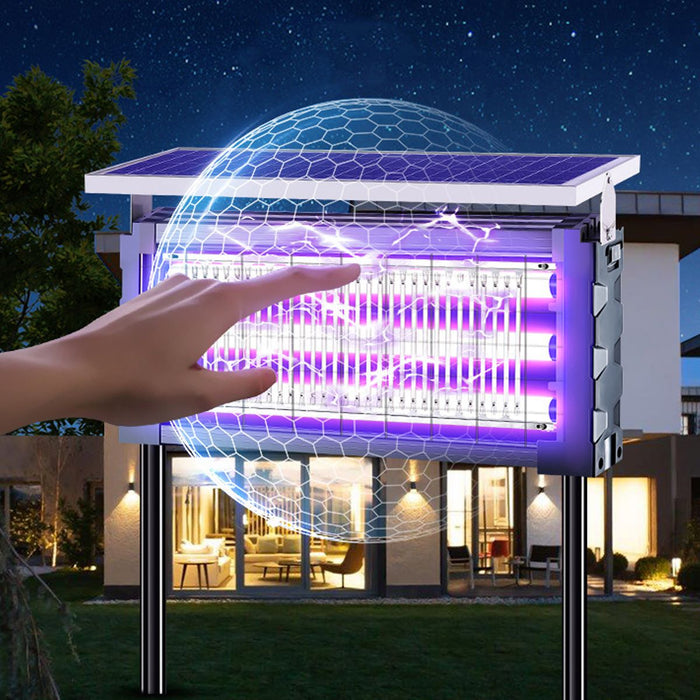 Solar Waterproof Outdoor Lawn Mosquito Bug Zapper - UV Insect Killer Light, Garden Pest Control