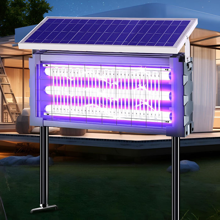 Solar Waterproof Outdoor Lawn Mosquito Bug Zapper - UV Insect Killer Light, Garden Pest Control