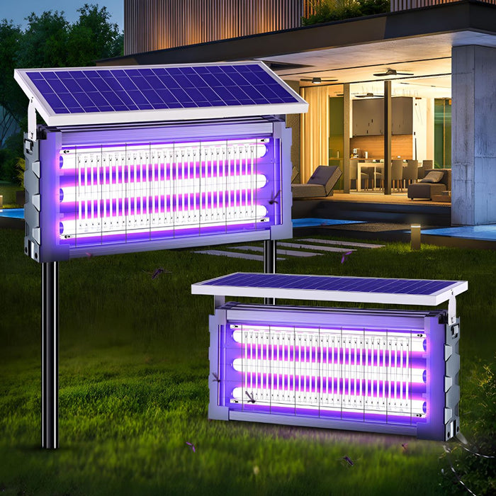 Solar Waterproof Outdoor Lawn Mosquito Bug Zapper - UV Insect Killer Light, Garden Pest Control