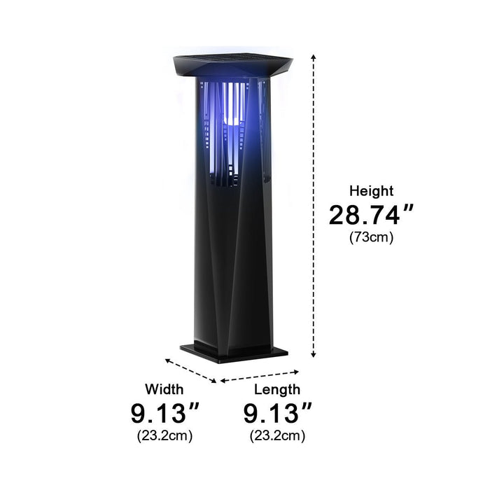 Solar Bug Zapper Lawn Light - Waterproof LED Outdoor Mosquito Killer - Garden Pathway Lighting