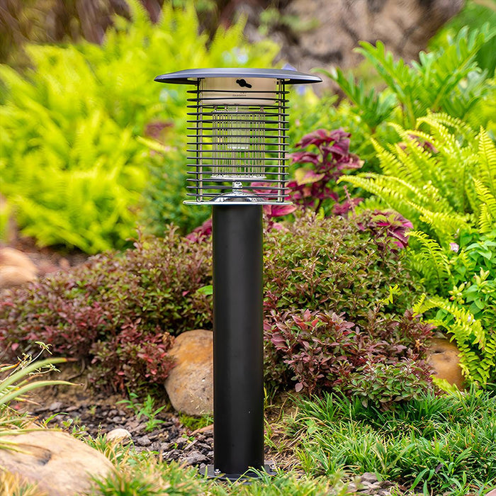 Outdoor Mosquito Bug Zapper Lawn Pillar Light - Solar Powered, Waterproof LED UV Insect Killer for Yard, Garden, Patio