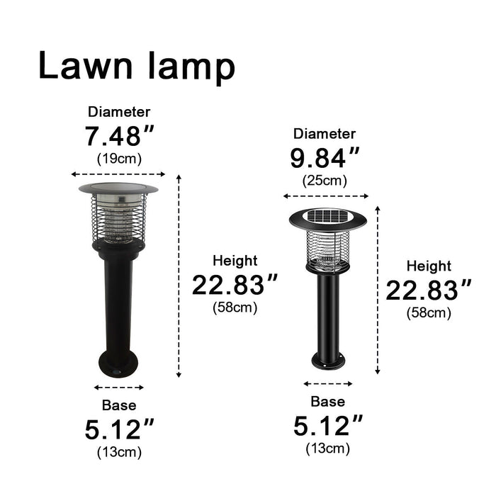 Outdoor Mosquito Bug Zapper Lawn Pillar Light - Solar Powered, Waterproof LED UV Insect Killer for Yard, Garden, Patio